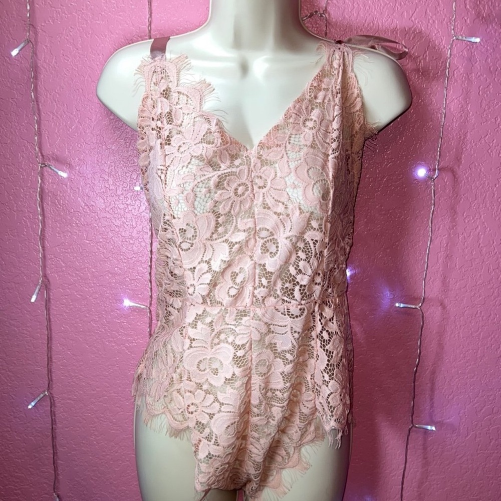 Pink Lace Bodysuit